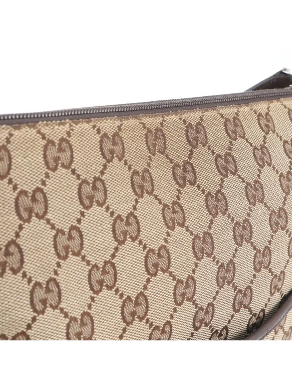 Gucci GG Canvas Leather Shoulder Bag Crossbody Messenger Business Tote